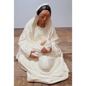 Hand-Cast Hand-Painted Nova-5 Mother & Child Sculpture From Albuquerque NM USA